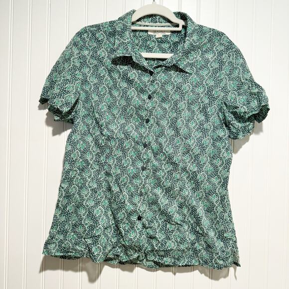 Seasalt Tops - Seasalt Organic Cotton Mrs Treloar Shirt Short Sleeve Size 10